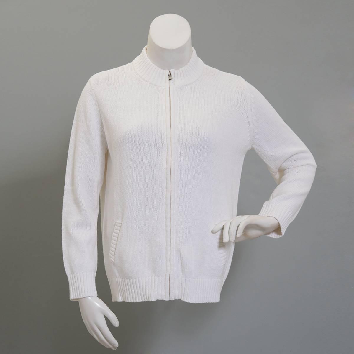 Plus Size Hasting & Smith Long Sleeve Zip Front Sweater