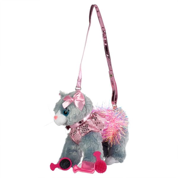 Girls Poochie & Co. Chloe Cat with Sequin & Tinsel Purse - image 