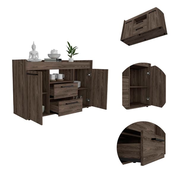 FM FURNITURE Illumina Dark Walnut Sideboard