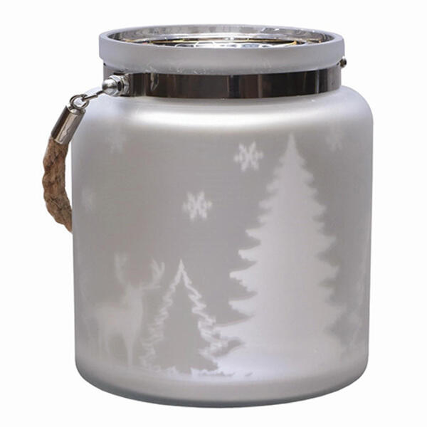 Northlight Seasonal 6in. Christmas Pillar Candle Holder Lantern - image 