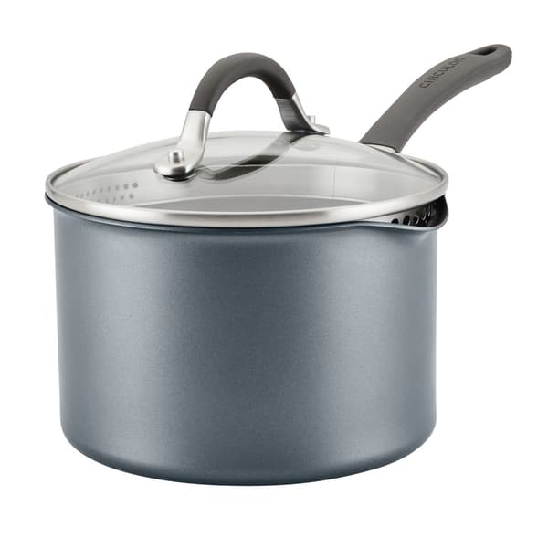 Circulon A1 Series Nonstick 3qt. Straining Saucepan w/Lid - image 