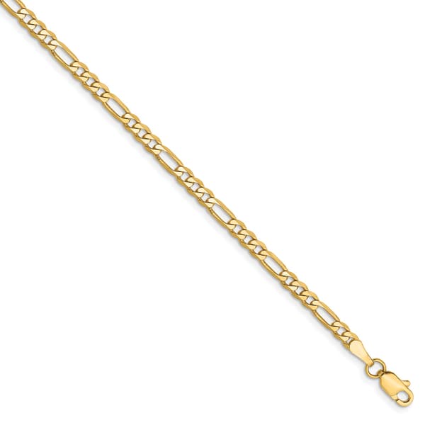 Gold Classics™ 3.0mm. 14k Gold Flat Figaro Chain Necklace