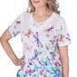 Petite Alfred Dunner Summer Breeze Butterfly Border Blouse - image 2