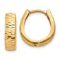 Gold Classics(tm) 14kt. Gold Textured Polished Hoop Earrings - image 1