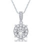 Nova Star(R) Sterling Silver 5/8ctw. Lab Grown Diamond Halo Pendant - image 1