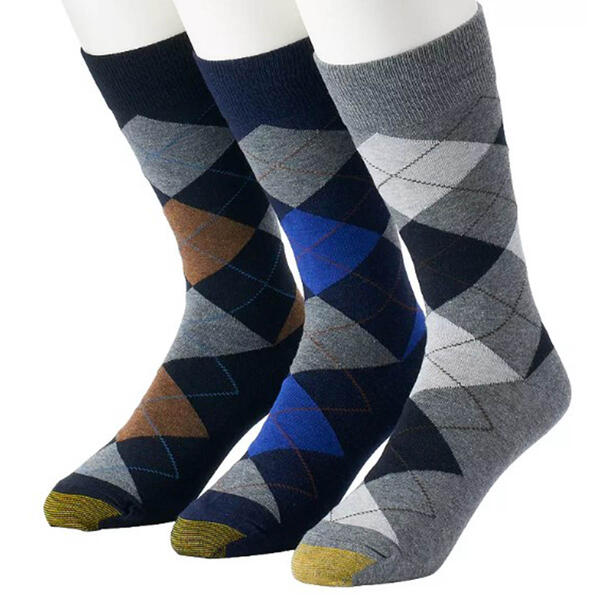 Mens Gold Toe&#40;R&#41; Cargyle Argyle 3pk. Socks - image 