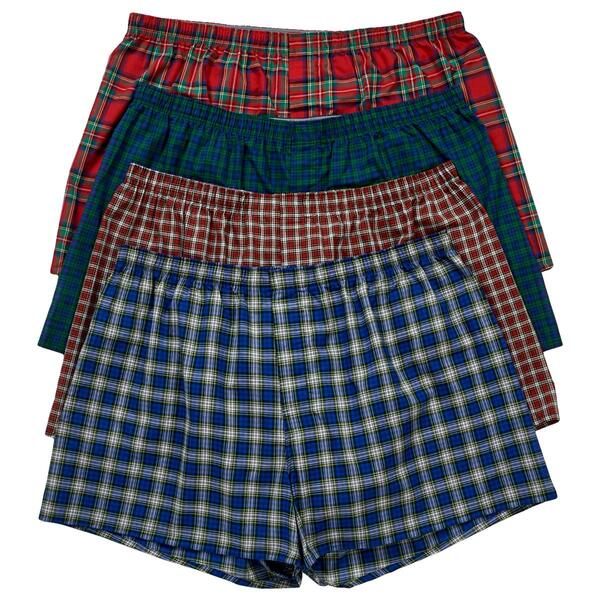 Mens Big & Tall Hanes&#40;R&#41; Ultimate&#40;R&#41; Tartan Woven 4pk. Boxers - image 