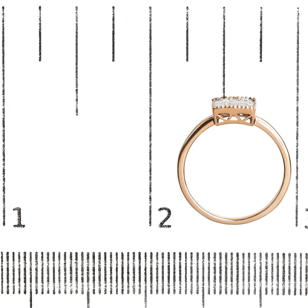 Haus of Brilliance Rose Gold 1/3ctw. Princess Cut Diamond Ring