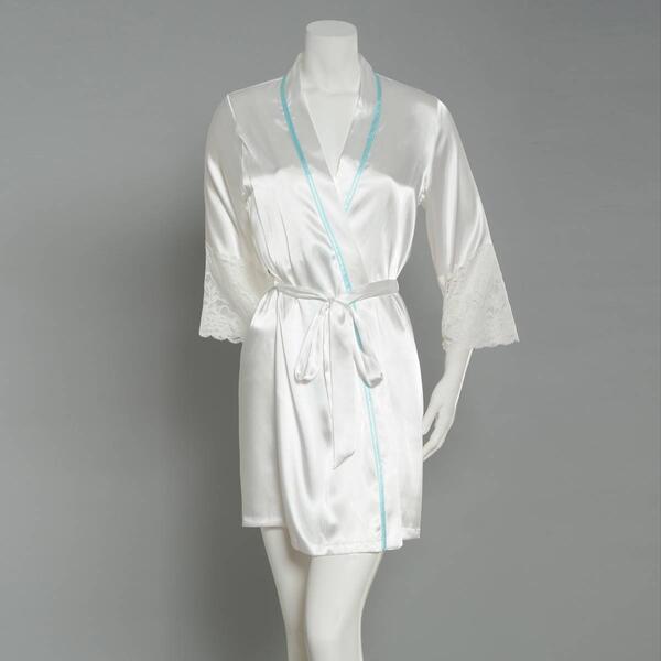Womens Linea Donatella The Bride Short Satin Robe - image 