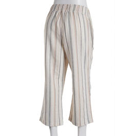 Womens da-sh Linen Stripe Capri Pants