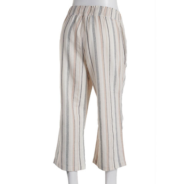 Womens da-sh Linen Stripe Capri Pants