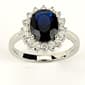 Rhodium Plated Cubic Zirconia Ring - image 1
