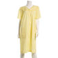 Womens Moon to Noon Short Sleeve Gingham Trapunto Snap Duster - image 1
