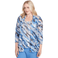 Womens Alfred Dunner Business As Usual Two in One Mesh Blouse - image 3
