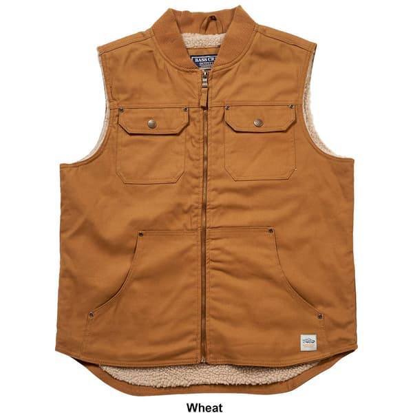Mens Bass Creek Outfitters&#174; Duck Canvas Sherpa-Lined Vest