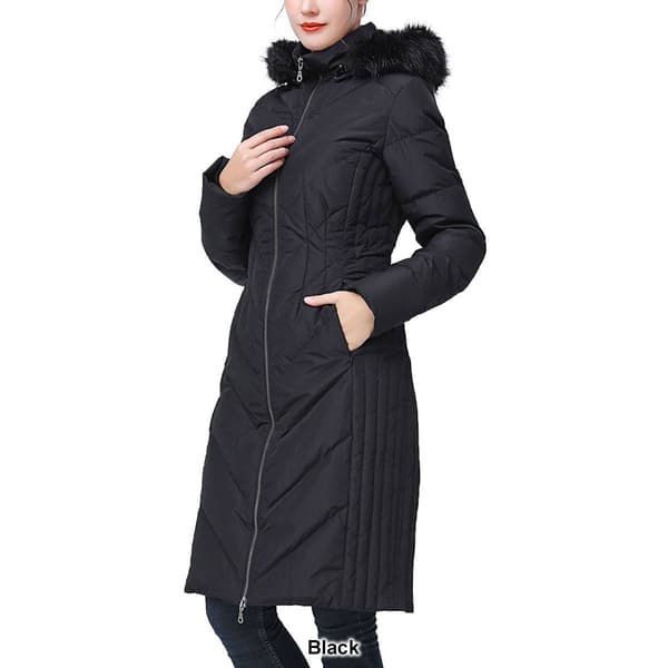 Womens BGSD Waterproof Hooded Long Down Coat