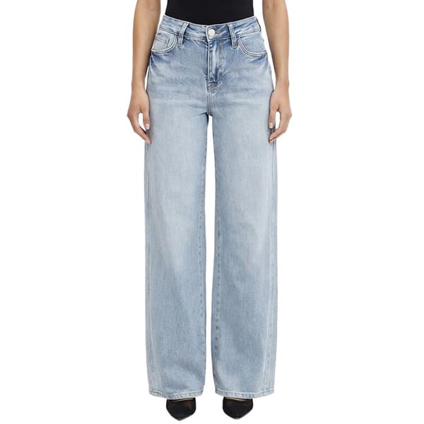 Juniors YMI Bella High Rise Wide Leg Jeans with Seam Detail - image 