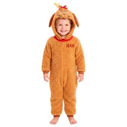 Toddlers Grinch Long Sleeve Max The Dog Hooded Onesie