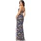 Juniors Blondie Nites Butterfly Sequin Lace-Up Back Sheath Dress - image 2