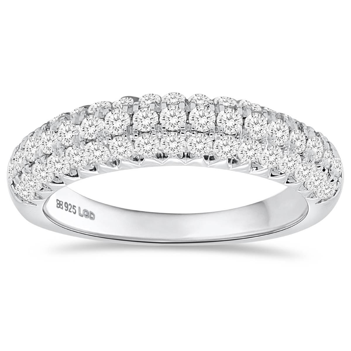 Nova Star(R) Sterling Silver Lab Grown Diamond Ring