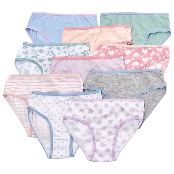 Girls (4-6x) Sweet Princess 10pk. Mixed Print Panties - image 