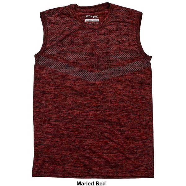 Mens Cougar® Sport Sleeveless Marled Dry Fit Tee