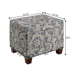 Convenience Concepts Madison Paisley Storage Ottoman