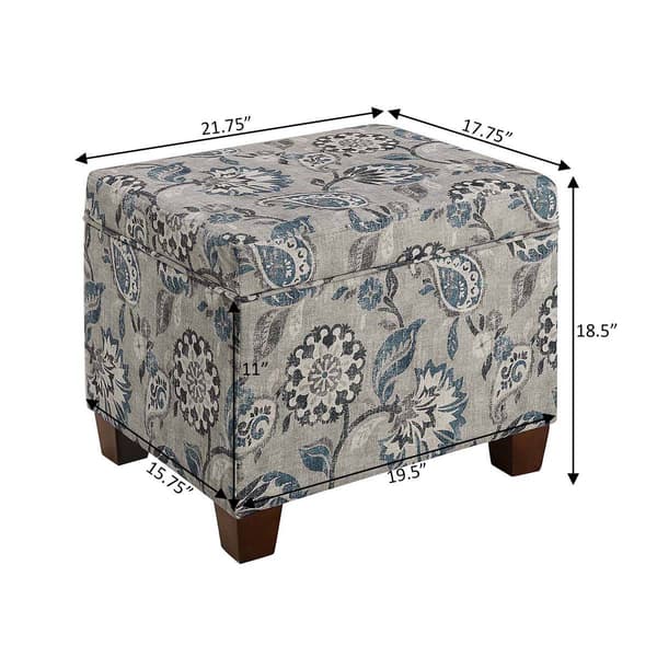 Convenience Concepts Madison Paisley Storage Ottoman