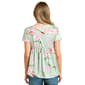 Womens Due Time Short Sleeve Floral Crossback Maternity Top- Sage - image 1