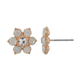 1928 Opal Flower Stud Earrings