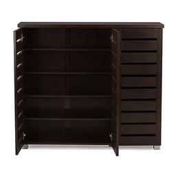 Baxton Studio Adalwin 3-Door Entryway Shoes Storage Cabinet