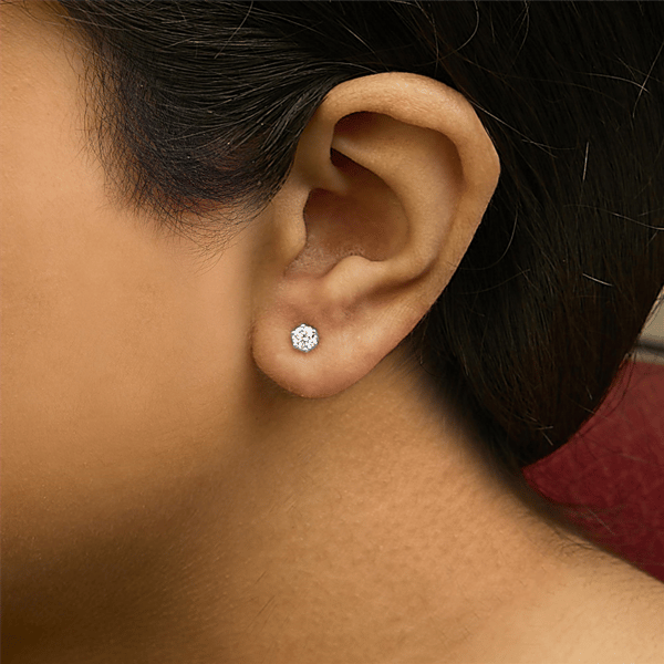 Haus of Brilliance 1/2ctw. Lab Grown Diamond Halo Stud Earrings
