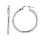 Sterling Silver Round Hoop Earrings - image 1