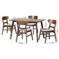 Baxton Studio Fremont Mid-Century  Wood 5pc. Dining Set - image 9