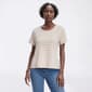 Womens Napa Valley Short Sleeve Stripe Jacquard Blouse - image 3