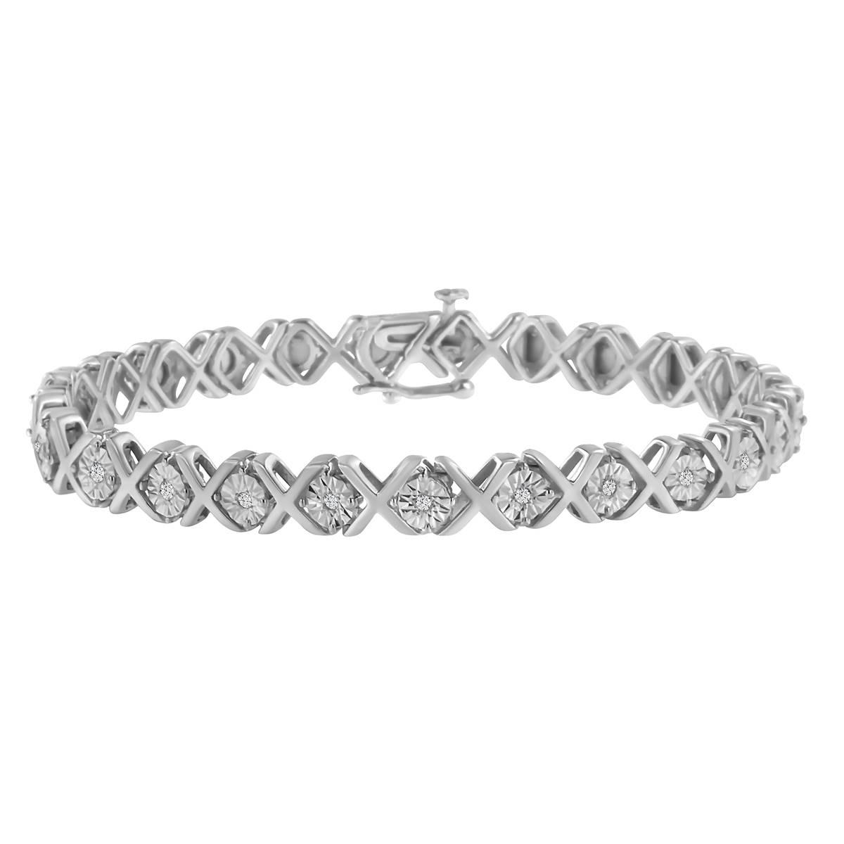 Haus of Brilliance Sterling Silver 1/10ctw. Bracelet