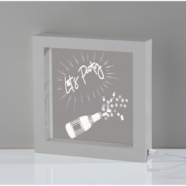 Simplee Adesso Lets Party Video Silver Light Box
