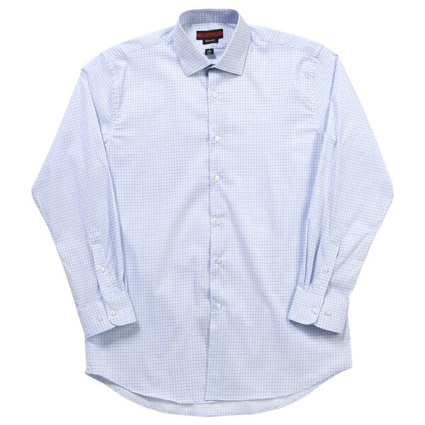 Mens Architect&#40;R&#41; Regular Fit Dress Shirt - Blue & White Plaid - image 