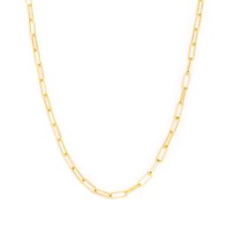 18in. Vermeil Sterling Silver Mini Paperclip Chain Necklace