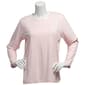Womens Hasting & Smith Solid Long Sleeve Crew Neck Tee - image 1