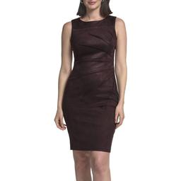 Womens Calvin Klein Sleevless Crepe Sunburst Dress