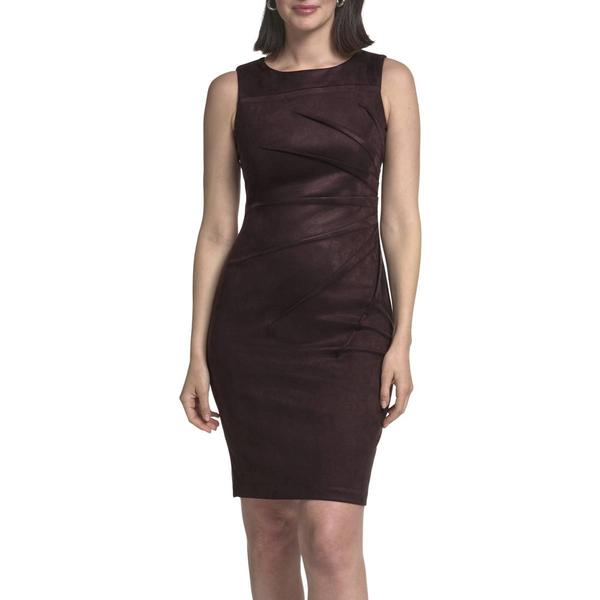 Womens Calvin Klein Sleevless Crepe Sunburst Dress - image 