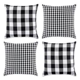 DII(R) Assorted Gingham/Buffalo Checker Pillow Cover Set of 4