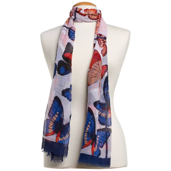 Womens Renshun Butterfly Oblong Scarf - image 