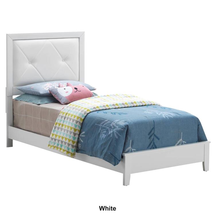 Passion Furniture Primo Tufted Upholstered Panel Bed Frame - Twin