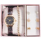 Floral Watch/Stone Stretch Bracelet/Earring Set - AWS408B - image 1