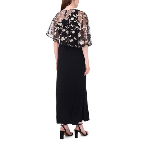 Womens MSK Asymmetric Threadwork Poncho Gown