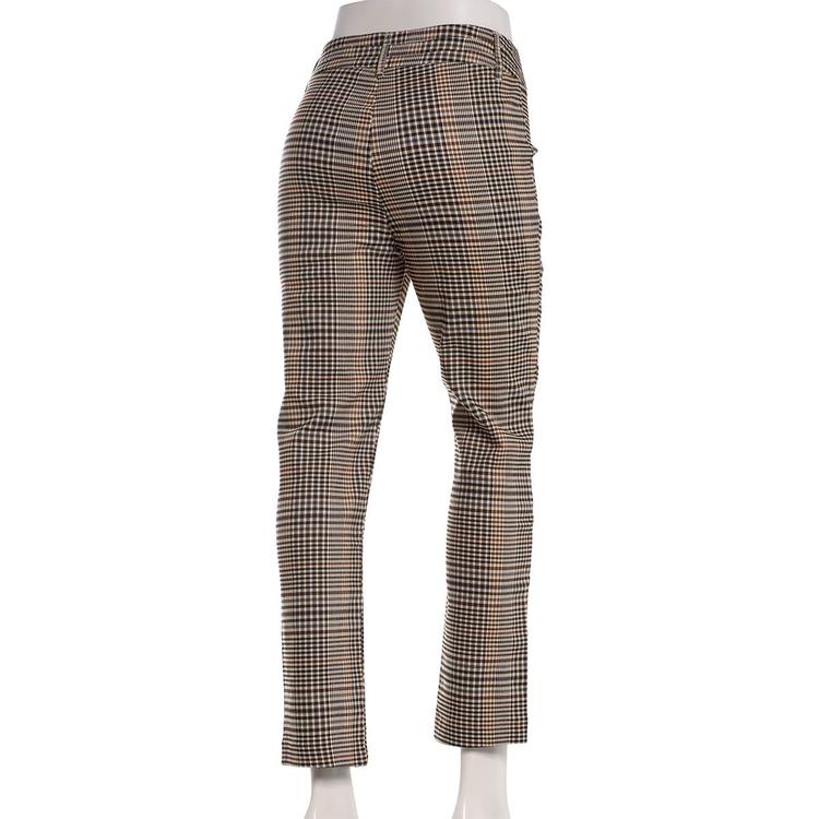 Juniors Zoe & Phoebe Plaid Millenium Triple Button Ankle Pants