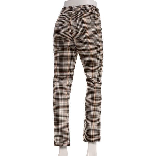 Juniors Zoe & Phoebe Plaid Millenium Triple Button Ankle Pants
