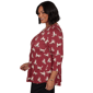 Plus Size Emaline Key Items 3/4 Sleeve All Over Fox Tee - image 4